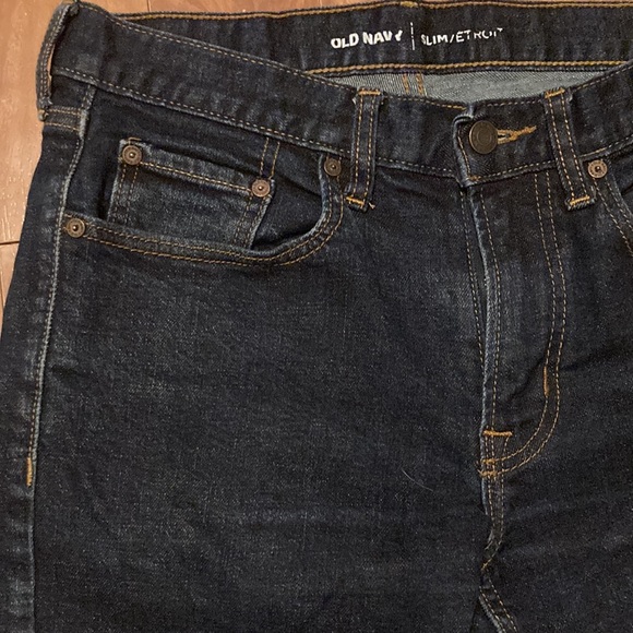 OLD NAVY💫 Mens Dark Denim Slim Fit Straight Leg Jeans - Picture 3 of 8